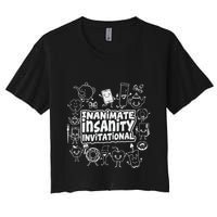 Creator Ink Inanimate Insanity Black And White Crop Top