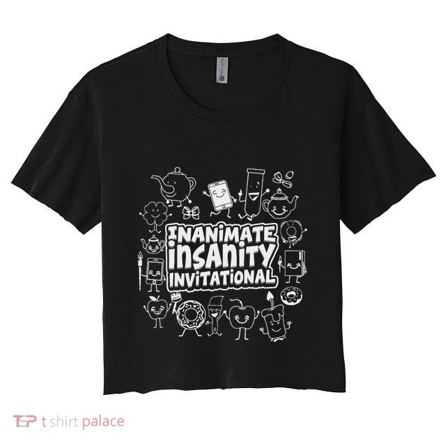 Creator Ink Inanimate Insanity Black And White Crop Top