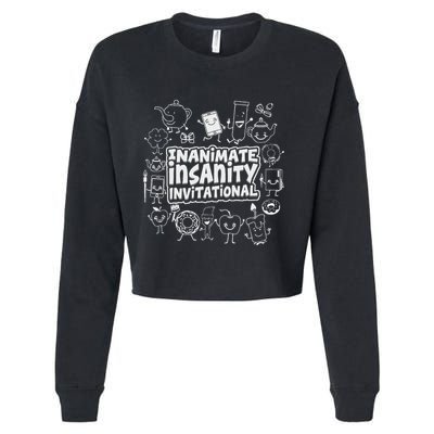 Creator Ink Inanimate Insanity Black And White Cropped Pullover Crew