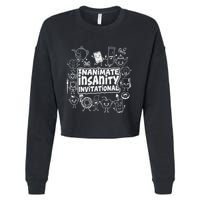 Creator Ink Inanimate Insanity Black And White Cropped Pullover Crew