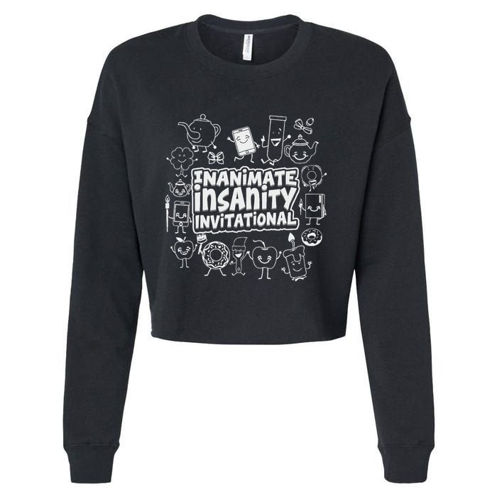 Creator Ink Inanimate Insanity Black And White Cropped Pullover Crew