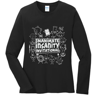 Creator Ink Inanimate Insanity Black And White Ladies Long Sleeve Shirt