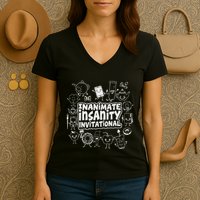 Creator Ink Inanimate Insanity Black And White Women's V-Neck T-Shirt