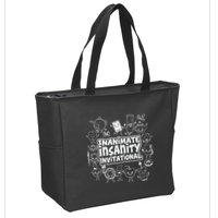 Creator Ink Inanimate Insanity Black And White Zip Tote Bag