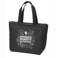 Creator Ink Inanimate Insanity Black And White Zip Tote Bag