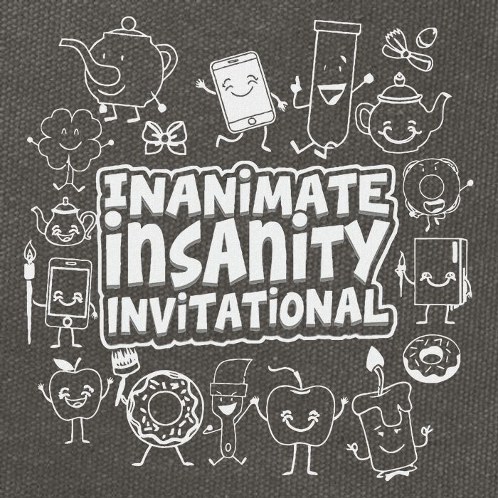 Creator Ink Inanimate Insanity Black And White Cotton Canvas Backpack