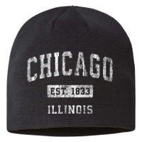 Chicago Illinois IL Vintage Athletic Sports Sustainable Beanie