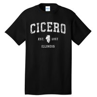 Cicero Illinois Il Vintage Athletic Sports Design Tall T-Shirt