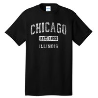 Chicago Illinois Il Vintage Athletic Sports Design Tall T-Shirt