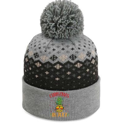 Christmas In July Pineapple Summer Holiday The Baniff Cuffed Pom Beanie