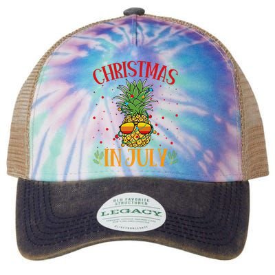 Christmas In July Pineapple Summer Holiday Legacy Tie Dye Trucker Hat