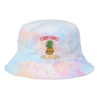 Christmas In July Pineapple Summer Holiday Tie Dye Newport Bucket Hat