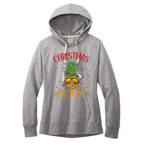 Christmas In July Pineapple Summer Holiday Women's Fleece Hoodie