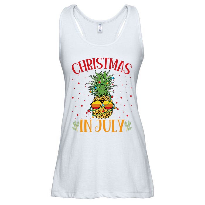 Christmas In July Pineapple Summer Holiday Ladies Essential Flowy Tank