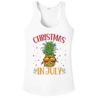 Christmas In July Pineapple Summer Holiday Ladies PosiCharge Competitor Racerback Tank