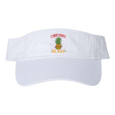 Christmas In July Pineapple Summer Holiday Valucap Bio-Washed Visor