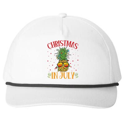 Christmas In July Pineapple Summer Holiday Snapback Five-Panel Rope Hat