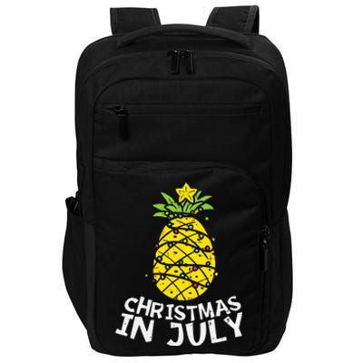 Christmas In July Pineapple Xmas Tree Summer Impact Tech Backpack