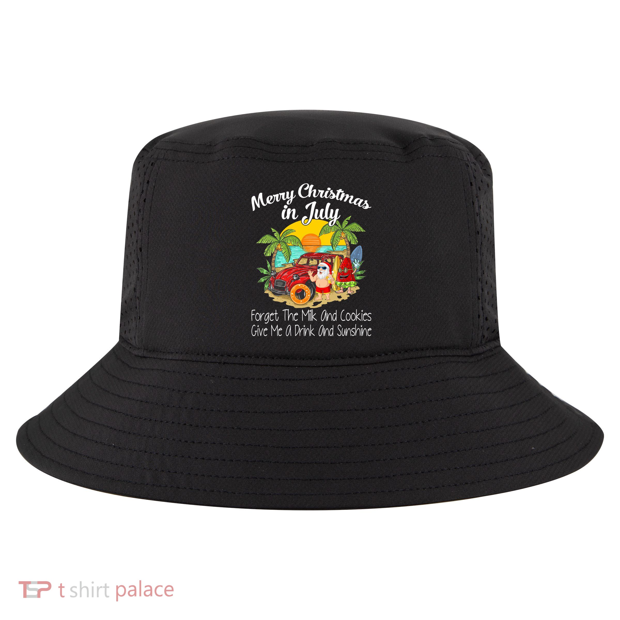 Christmas In July Pool Party Santa Vacation Cool Comfort Performance Bucket Hat