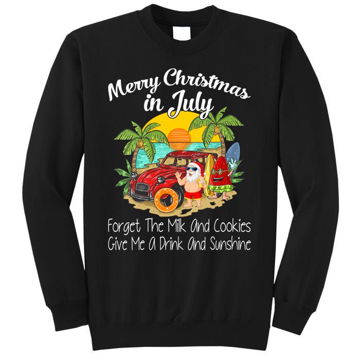 Christmas In July Pool Party Santa Vacation Sweatshirt