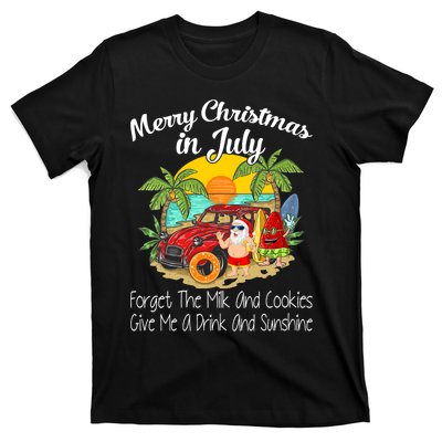 Christmas In July Pool Party Santa Vacation T-Shirt