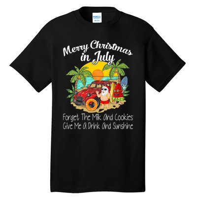 Christmas In July Pool Party Santa Vacation Tall T-Shirt