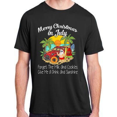 Christmas In July Pool Party Santa Vacation Adult ChromaSoft Performance T-Shirt