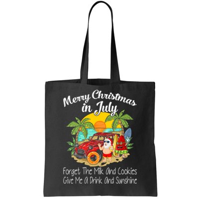 Christmas In July Pool Party Santa Vacation Tote Bag