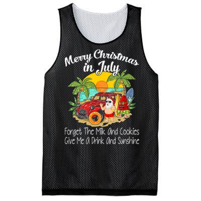 Christmas In July Pool Party Santa Vacation Mesh Reversible Basketball Jersey Tank