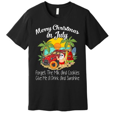 Christmas In July Pool Party Santa Vacation Premium T-Shirt