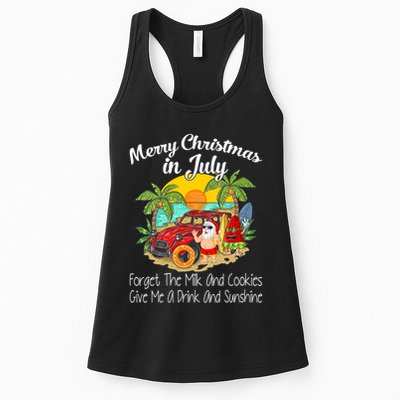 Christmas In July Pool Party Santa Vacation Womens Tank Top