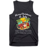 Christmas In July Pool Party Santa Vacation Tank Top