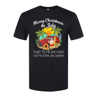 Christmas In July Pool Party Santa Vacation Softstyle CVC T-Shirt