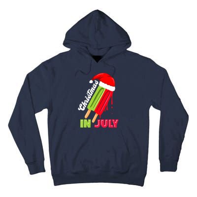 christmas in july watermelon ice pops, fun christmas in july Tall Hoodie