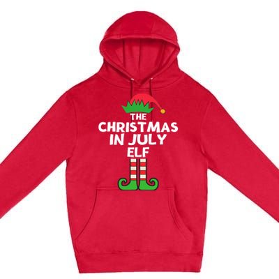 Christmas In July Elf Summer Beach Vacation Party Pajama Premium Pullover Hoodie