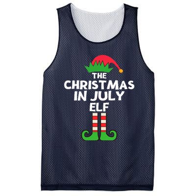 Christmas In July Elf Summer Beach Vacation Party Pajama Mesh Reversible Basketball Jersey Tank