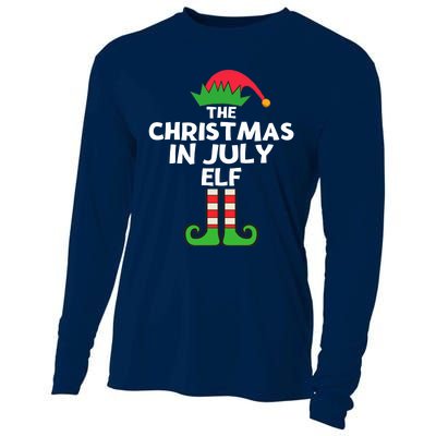 Christmas In July Elf Summer Beach Vacation Party Pajama Cooling Performance Long Sleeve Crew