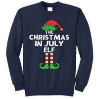 Christmas In July Elf Summer Beach Vacation Party Pajama Tall Sweatshirt