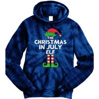 Christmas In July Elf Summer Beach Vacation Party Pajama Tie Dye Hoodie