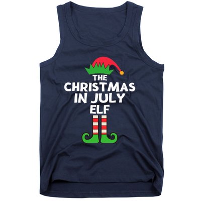 Christmas In July Elf Summer Beach Vacation Party Pajama Tank Top