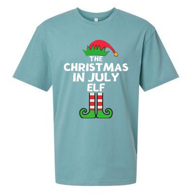 Christmas In July Elf Summer Beach Vacation Party Pajama Sueded Cloud Jersey T-Shirt