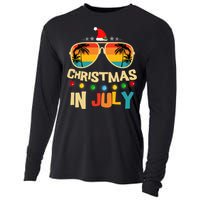 Christmas In July Santa Hat Sunglasses Summer Vacation Cooling Performance Long Sleeve Crew