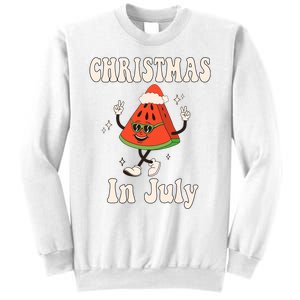 Christmas In July Retro Watermelon Sweatshirt