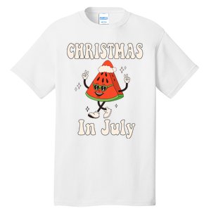 Christmas In July Retro Watermelon Tall T-Shirt