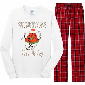 Christmas In July Retro Watermelon Long Sleeve Pajama Set