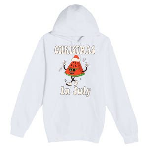 Christmas In July Retro Watermelon Premium Pullover Hoodie