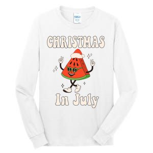 Christmas In July Retro Watermelon Tall Long Sleeve T-Shirt