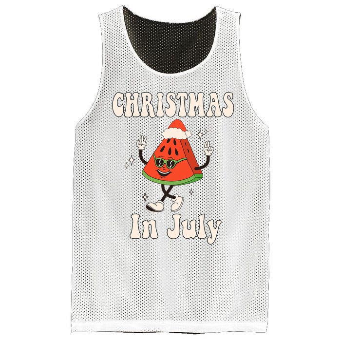 Christmas In July Retro Watermelon Mesh Reversible Basketball Jersey Tank