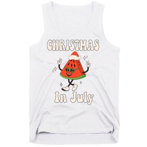 Christmas In July Retro Watermelon Tank Top