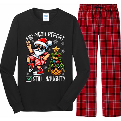 Christmas In July Mid Year Report Still Naughty Funny Long Sleeve Pajama Set